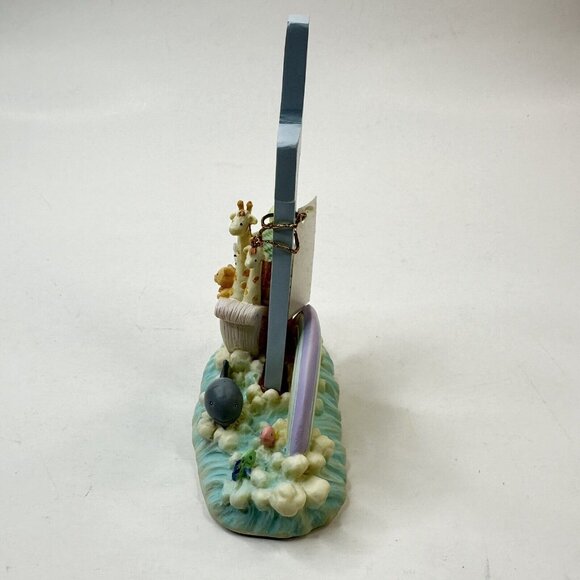 Russ Berrie Baby Notes From Noah Figurine Religious Ark Cross Animals Rainbow - Picture 4 of 9